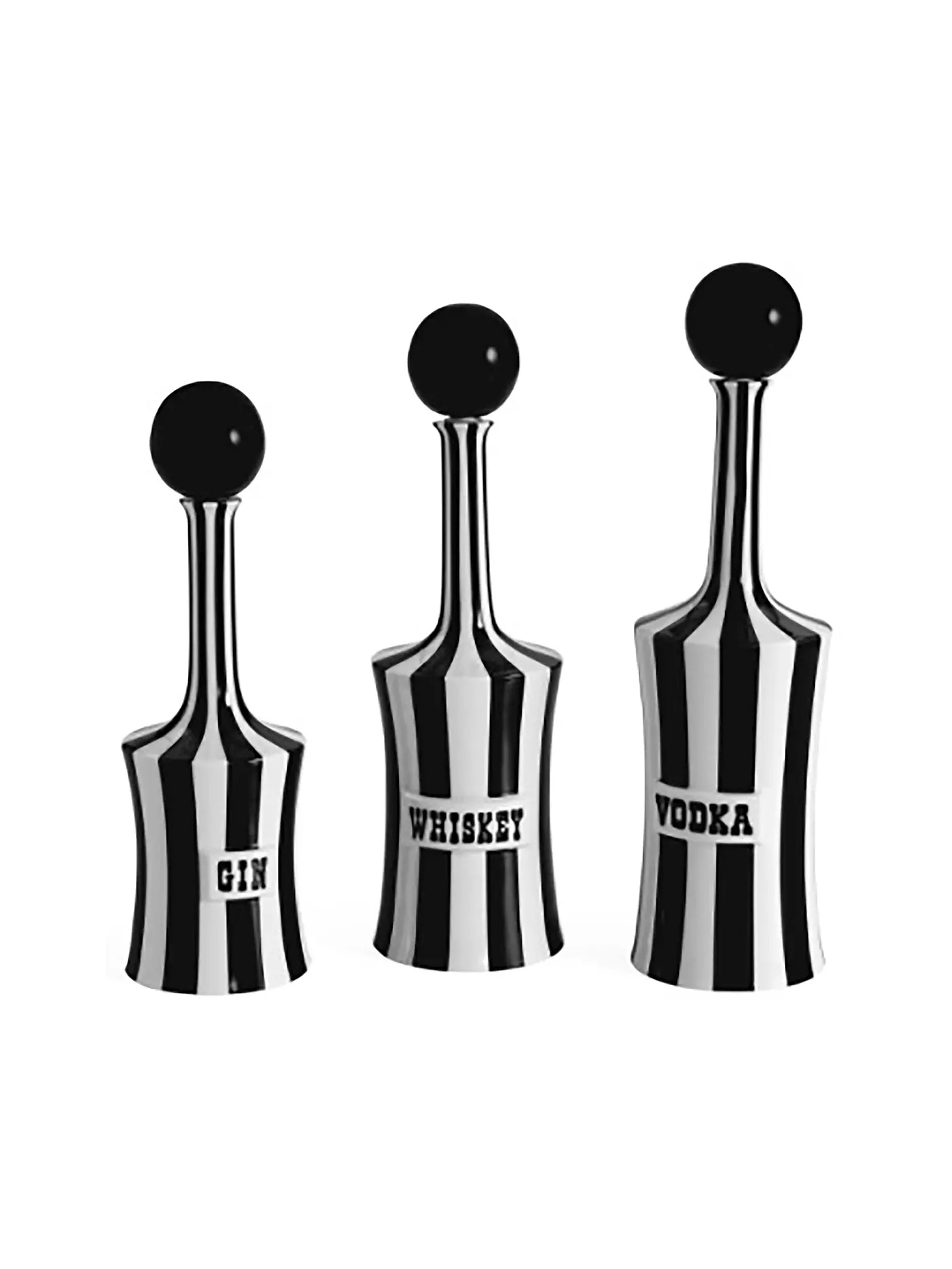 JONATHAN ADLER | Vodka Karaffe VICE 1200ml Black / White | 